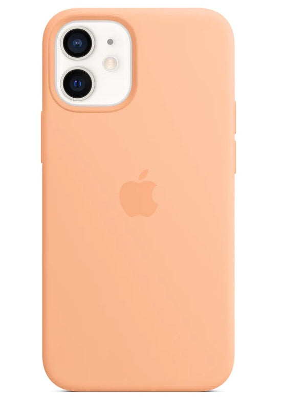 12 12Pro 12ProMax 13 13Pro 13ProMax 14 14Pro 14ProMax 15 15ProMax Magsafe Silicone Matt Protective Cases back Covers For Apple iPhones open bottom side soft lining original cheap low price funda para Apple Iphones silicona classico con logo Coque et étuis housse silicone Schutz Handyhülle delivery from EU UE Spain España Europa Cantaloupe