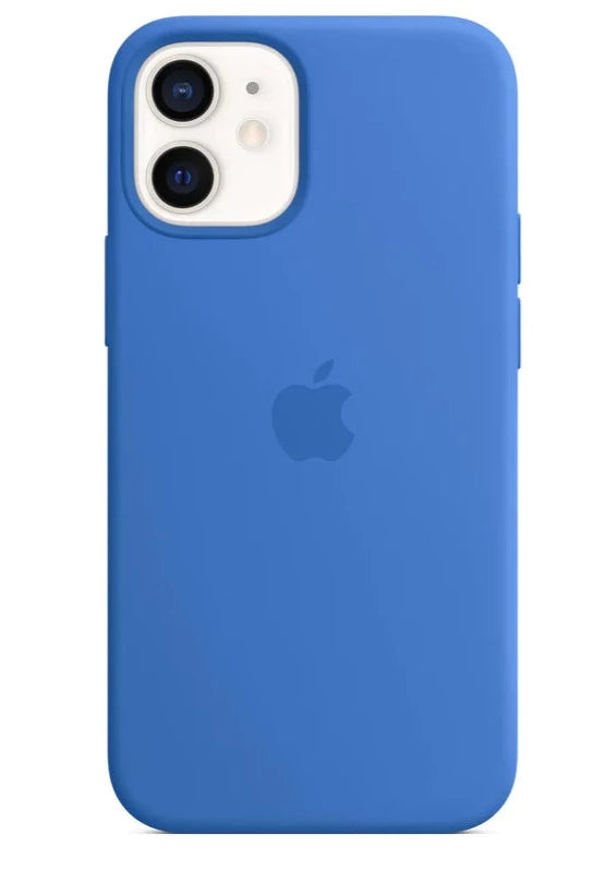 12 12Pro 12ProMax 13 13Pro 13ProMax 14 14Pro 14ProMax 15 15ProMax Magsafe Silicone Matt Protective Cases back Covers For Apple iPhones open bottom side soft lining original cheap low price funda para Apple Iphones silicona classico con logo Coque et étuis housse silicone Schutz Handyhülle delivery from EU UE Spain España Europa Capri blue