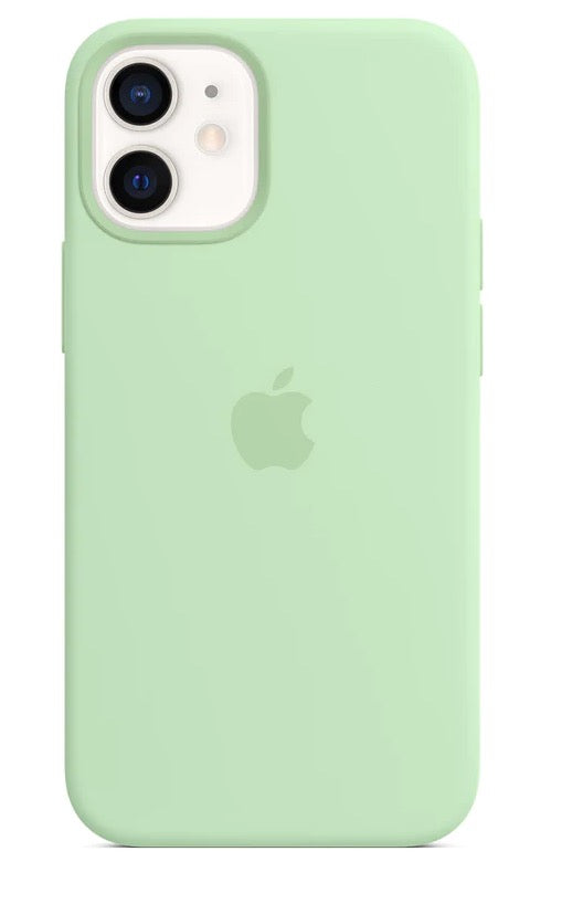 12 12Pro 12ProMax 13 13Pro 13ProMax 14 14Pro 14ProMax 15 15ProMax Magsafe Silicone Matt Protective Cases back Covers For Apple iPhones open bottom side soft lining original cheap low price funda para Apple Iphones silicona classico con logo Coque et étuis housse silicone Schutz Handyhülle delivery from EU UE Spain España Europa Pistacho light green
