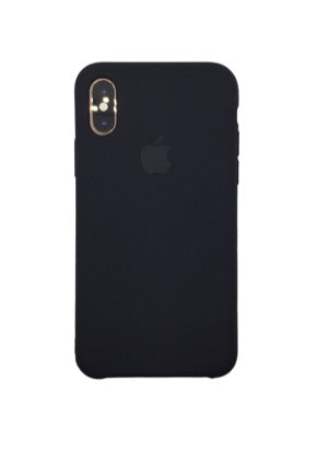 Silicone Classic Covers for iPhone XsMax with logo black