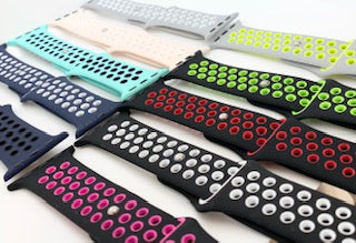 Perforated silicone Sport bands for Apple iwatches