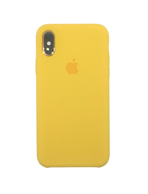 iPhone cover for iPhone X Xs classic silicone with logo yellow