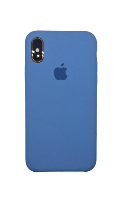 iPhone cover for iPhone X Xs classic silicone with logo blue
