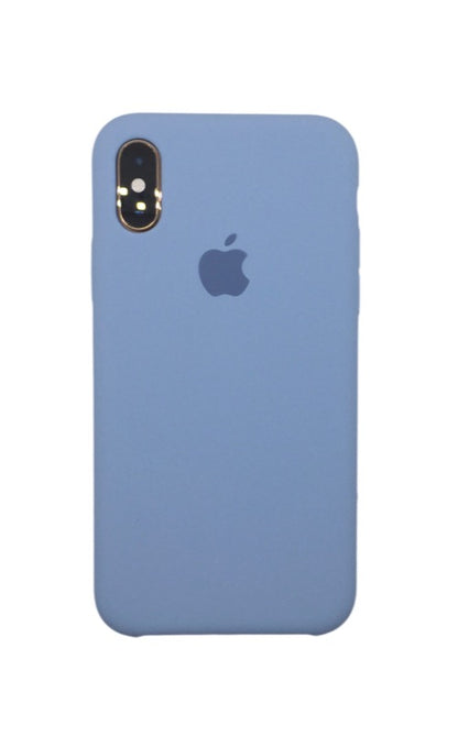 iPhone cover for iPhone Xr classic silicone with logo blue grey