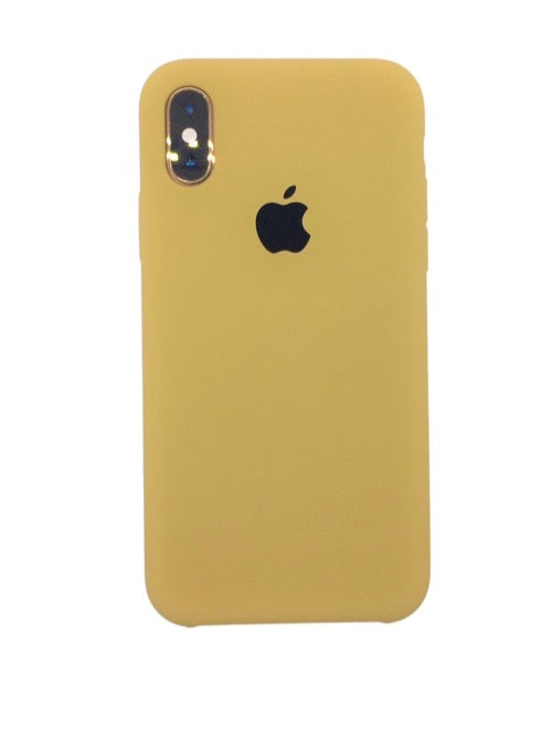 Silicone Classic Covers for iPhone XsMax  with logo gold