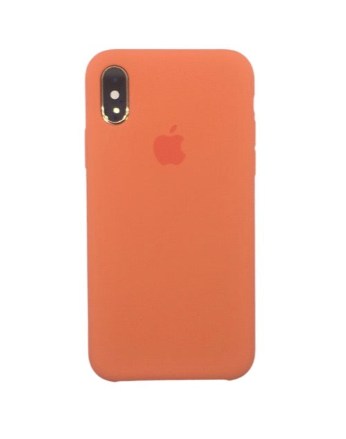 Silicone Classic Covers for iPhone XsMax  with logo orange