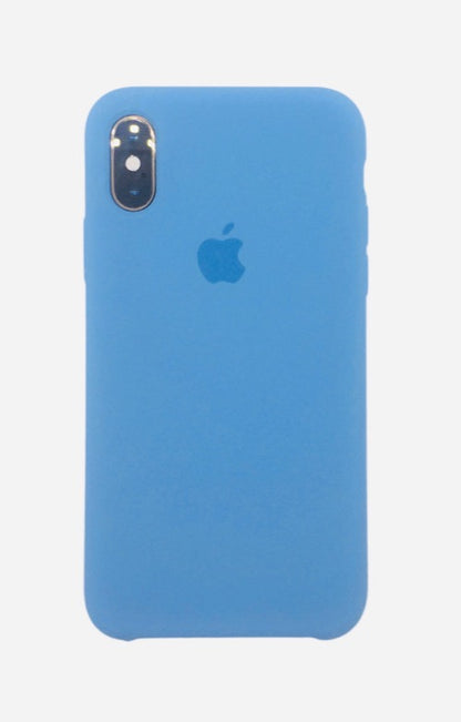 iPhone cover for iPhone X Xs classic silicone with logo blue
