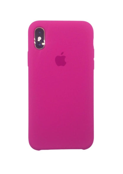 iPhone cover for iPhone X Xs classic silicone with logo pink