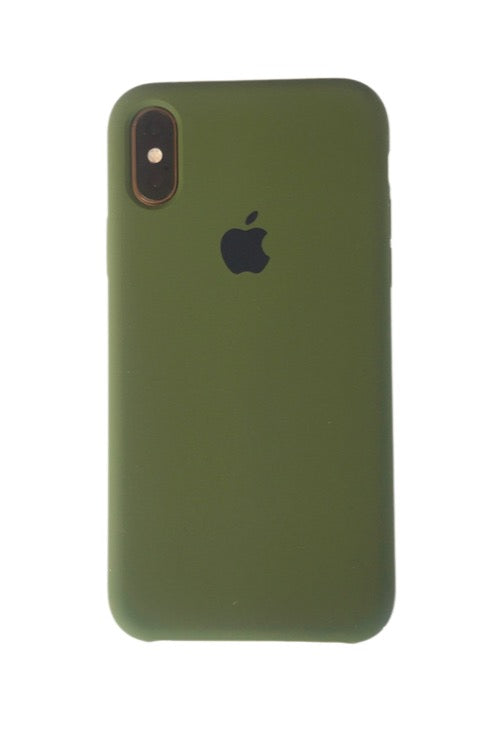 Silicone Classic Covers for iPhone XsMax  with logo green