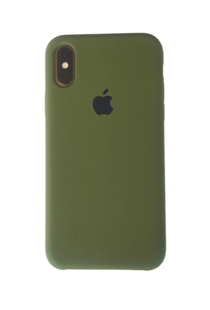 Silicone Classic Covers for iPhone XsMax  with logo green