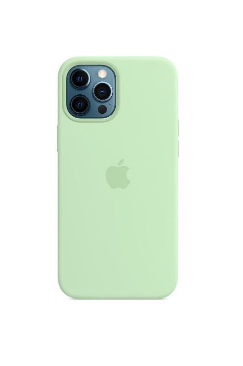 Fresh light green iphone silicone cover 11 12 13 14 pro proMax with logo