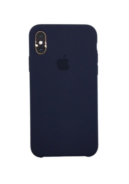 iPhone cover for iPhone X Xs classic silicone with logo dark blue