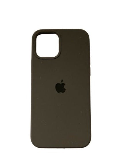 Olive green grey iphone silicone cover 11 12 13 14 pro proMax with logo