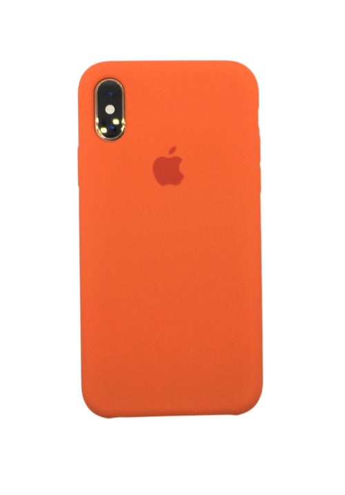 Silicone Classic Covers for iPhone XsMax  with logo orange