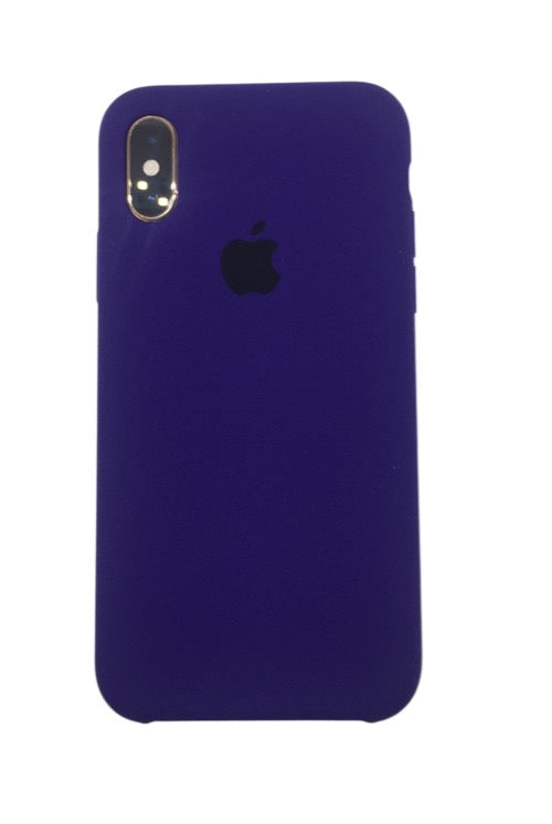 iPhone cover for iPhone Xr classic silicone with logo dark blue